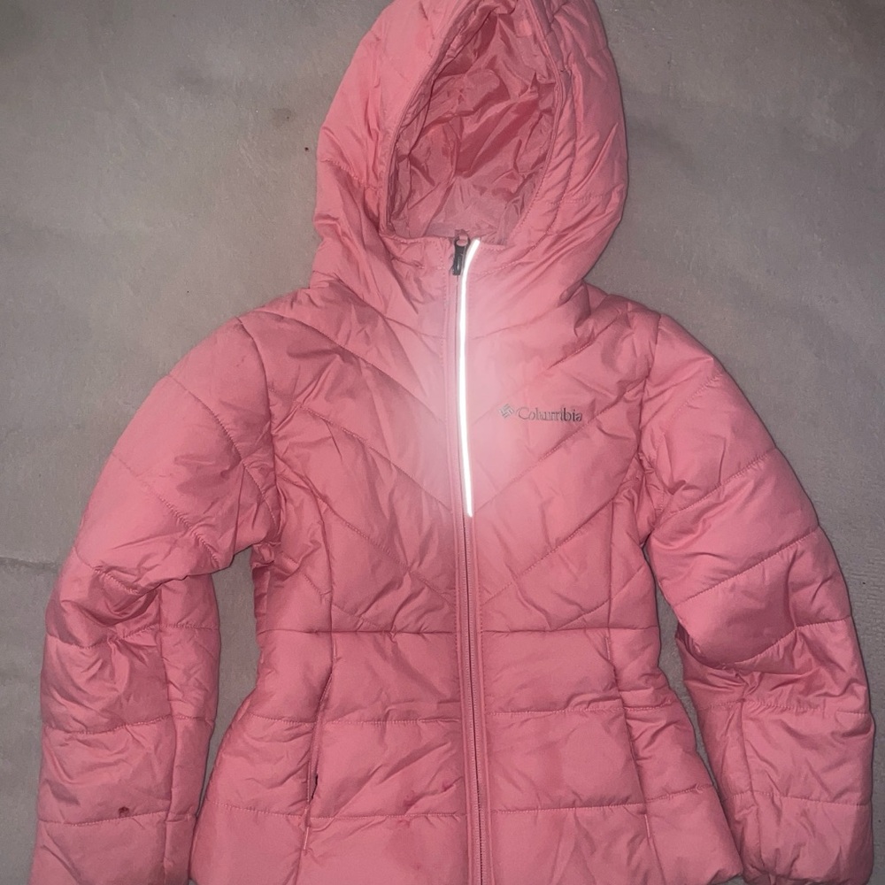 Columbia Girl’s Pink Hooded Puffer Jacket